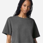 View image 4 of American Apparel Women's Heavyweight Cotton Garment-Dyed Boxy Cropped Tee