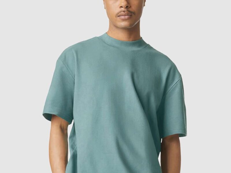 American Apparel Unisex Pique Mock Neck Tee