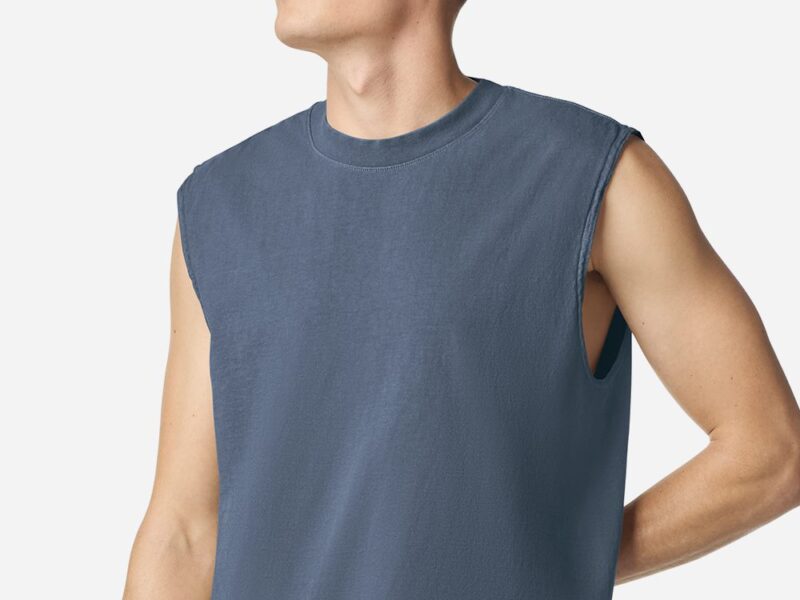 American Apparel Unisex Heavyweight Cotton Garment-Dyed Boxy Muscle Tee