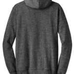 View image 3 of DISCONTINUED District - Young Mens Marled Fleece Full-Zip Hoodie DT192