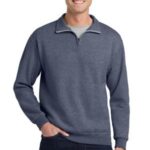 View image 1 of Jerzees - NuBlend 1/4-Zip Cadet Collar Sweatshirt. 995M