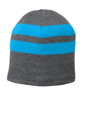 DISCONTINUED Port Authority Fleece-Lined Striped Beanie Cap. C922