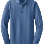View image 2 of DISCONTINUED Port Authority Long Sleeve EZCotton Pique Polo. K800LS