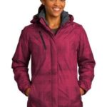 View image 1 of DISCONTINUED Port Authority Ladies Brushstroke Print Insulated Jacket. L320