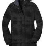 View image 2 of DISCONTINUED Port Authority Ladies Brushstroke Print Insulated Jacket. L320