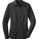 View image 2 of DISCONTINUED Port Authority Ladies Tonal Pattern Easy Care Shirt. L613