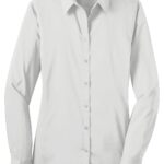 View image 2 of DISCONTINUED Port Authority Ladies Stretch Poplin Shirt. L646