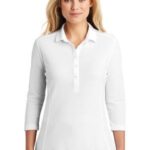 View image 1 of DISCONTINUED Port Authority Ladies Coastal Cotton Blend Polo. LK581