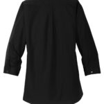 View image 3 of Port Authority Women's 3/4-Sleeve Carefree Poplin Shirt. LW102
