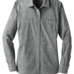 View image 2 of Port Authority Women's Slub Chambray Shirt. LW380