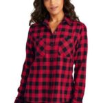 View image 1 of Port Authority Women's Plaid Flannel Shirt LW669