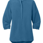View image 2 of Port Authority Women's 3/4-Sleeve Textured Crepe Tunic LW713