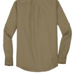 View image 3 of DISCONTINUED Port Authority Stain-Release Roll Sleeve Twill Shirt. S649