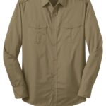 View image 2 of DISCONTINUED Port Authority Stain-Release Roll Sleeve Twill Shirt. S649
