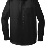 View image 2 of Port Authority Tall Long Sleeve Carefree Poplin Shirt. TW100