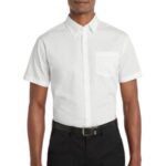 View image 1 of Port Authority Short Sleeve Carefree Poplin Shirt. W101