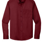 View image 2 of Port Authority Long Sleeve SuperPro React Twill Shirt. W808