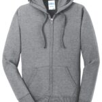 View image 2 of Port & Co Women's Core Fleece Full-Zip Hooded Sweatshirt. LPC78ZH