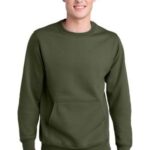 View image 1 of Port & Co Core Fleece Crewneck Pocket Sweatshirt PC78PKT