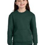 View image 1 of Port & Co Youth Core Fleece Crewneck Pocket Sweatshirt PC78YPKT
