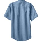 View image 3 of Port & Co Short Sleeve Value Denim Shirt. SP11